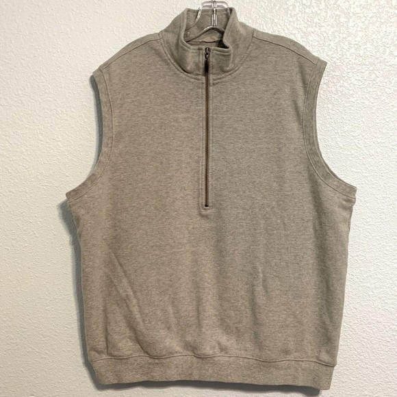Callaway Other - Men's Callaway Golf Grey Pullover Sleeveless Sweater Vest 1/4 Zip Size L Large